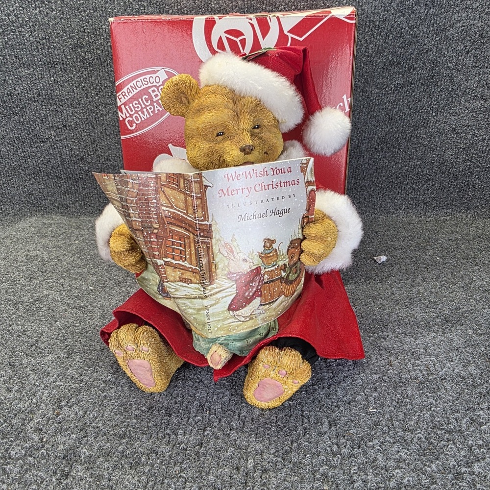 San Francisco Music Box Company Santa Bear 1992 Michael Hague Christmas
